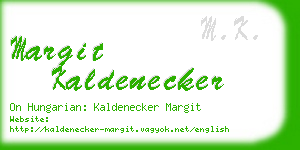 margit kaldenecker business card